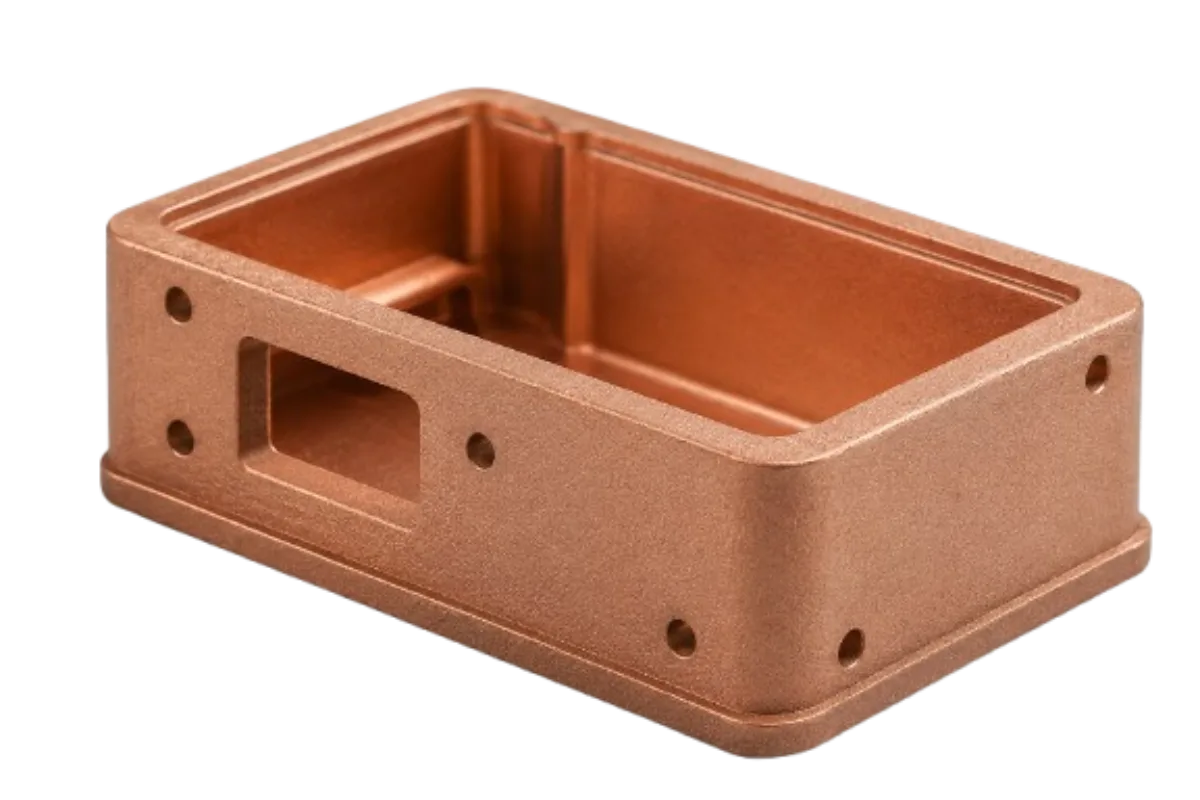 Copper 3D printed electronic heat sink enclosure removebg