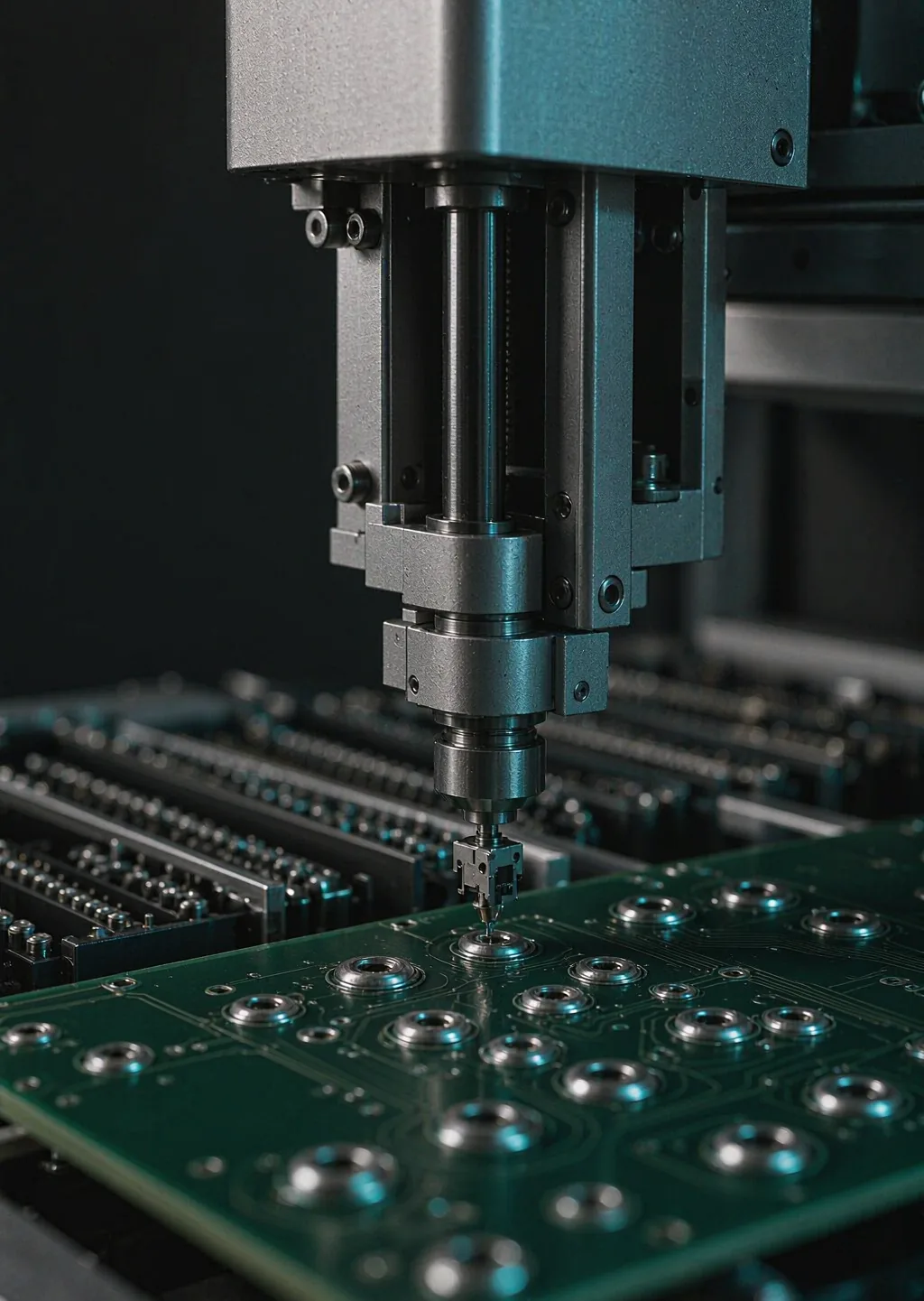 Automated SMT assembly line for industrial circuit boards